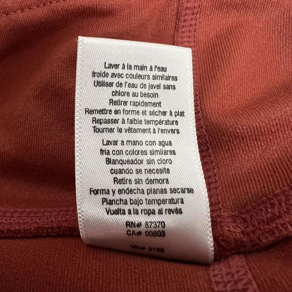 Alo Yoga Sz Medium Edge Sunbaked Capri Airbrush Crop Leggings Burnt Orange Pants